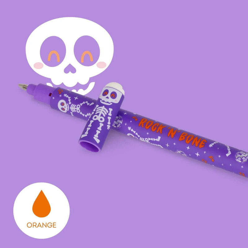 Legami HALLOWEEN Erasable Gel Pens - Set van 3, The Boo Crew - Zombie + Skeleton + Kitty Witch