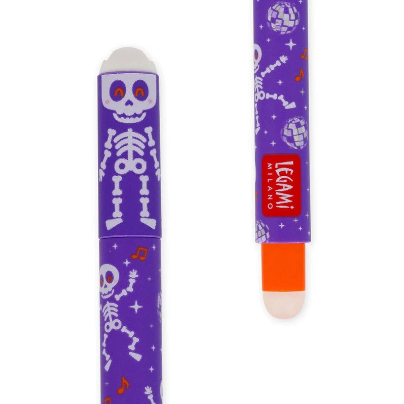 Legami HALLOWEEN Erasable Gel Pens - Set van 3, The Boo Crew - Zombie + Skeleton + Kitty Witch