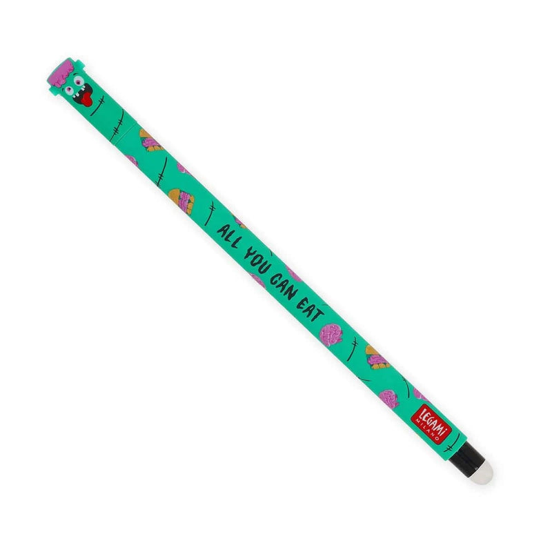 Legami HALLOWEEN Erasable Gel Pens - Set van 3, The Boo Crew - Zombie + Skeleton + Kitty Witch