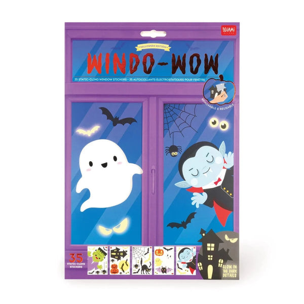 Legami HALLOWEEN Set van 35 statische Spooky raamstickers, Window-Wow