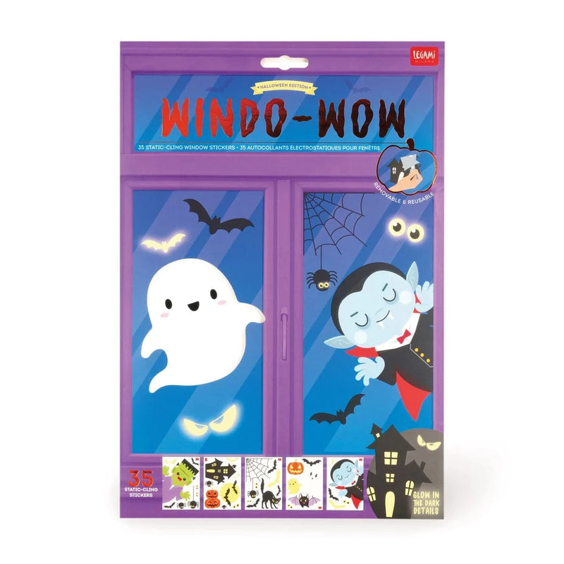 Legami HALLOWEEN Set van 35 statische Spooky raamstickers, Window-Wow