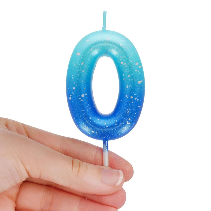 Legami HAPPY BIRTHDAY Verjaardags Taart kaars Cijfer 0, Blauw