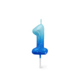 Legami HAPPY BIRTHDAY Verjaardags Taart kaars Cijfer 1, Blauw