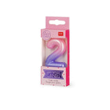 Legami HAPPY BIRTHDAY Verjaardags Taart kaars Cijfer 2, Roze