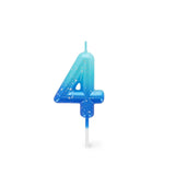 Legami HAPPY BIRTHDAY Verjaardags Taart kaars Cijfer 4, Blauw