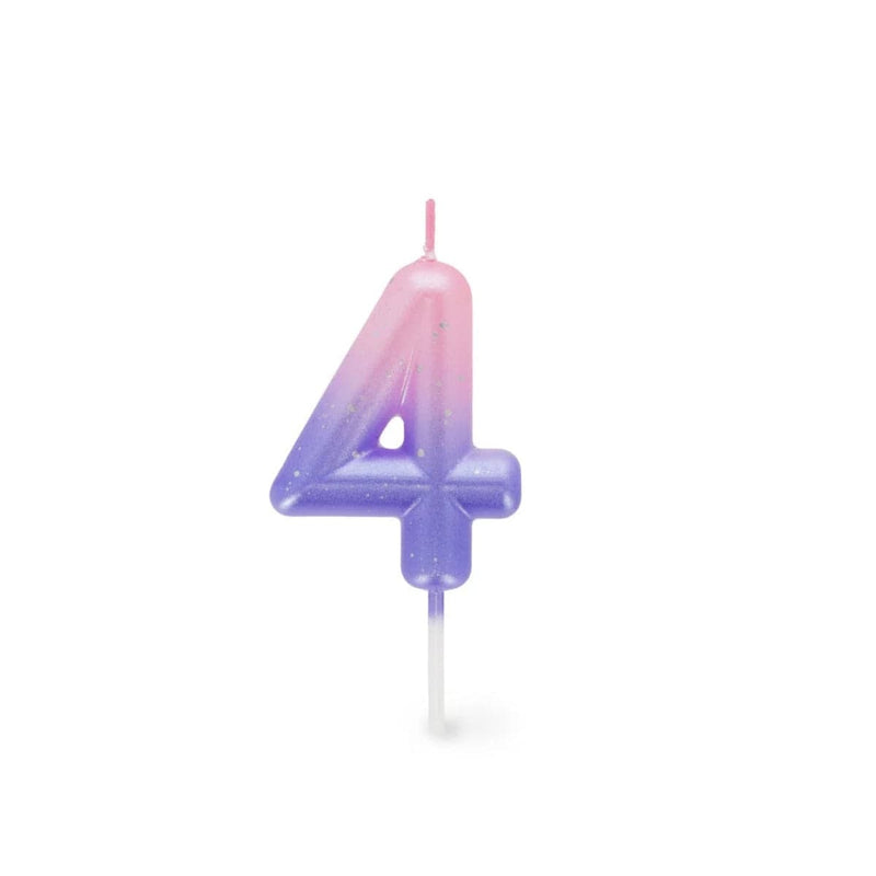 Legami HAPPY BIRTHDAY Verjaardags Taart kaars Cijfer 4, Roze