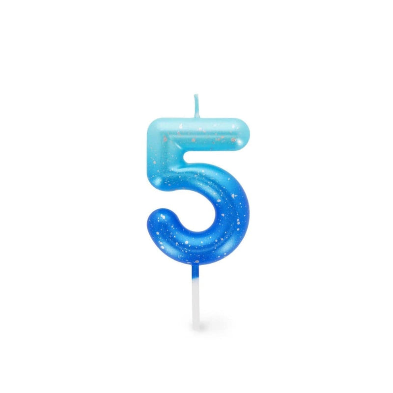 Legami HAPPY BIRTHDAY Verjaardags Taart kaars Cijfer 5, Blauw