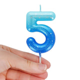 Legami HAPPY BIRTHDAY Verjaardags Taart kaars Cijfer 5, Blauw