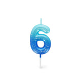 Legami HAPPY BIRTHDAY Verjaardags Taart kaars Cijfer 6, Blauw