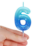 Legami HAPPY BIRTHDAY Verjaardags Taart kaars Cijfer 6, Blauw