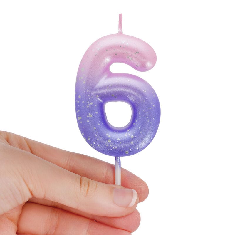 Legami HAPPY BIRTHDAY Verjaardags Taart kaars Cijfer 6, Roze
