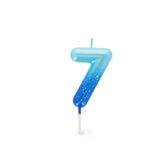 Legami HAPPY BIRTHDAY Verjaardags Taart kaars Cijfer 7, Blauw