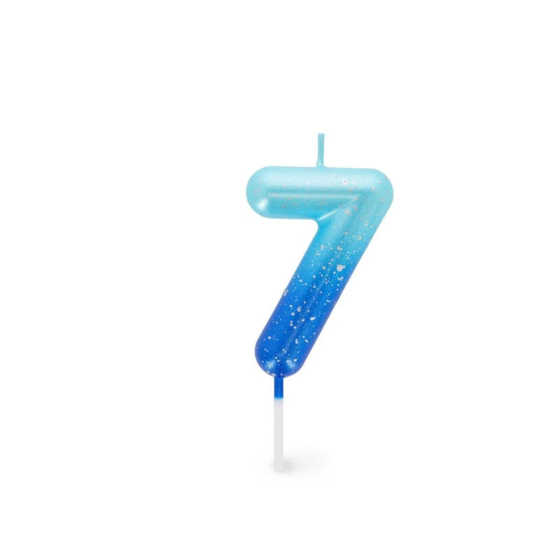 Legami HAPPY BIRTHDAY Verjaardags Taart kaars Cijfer 7, Blauw