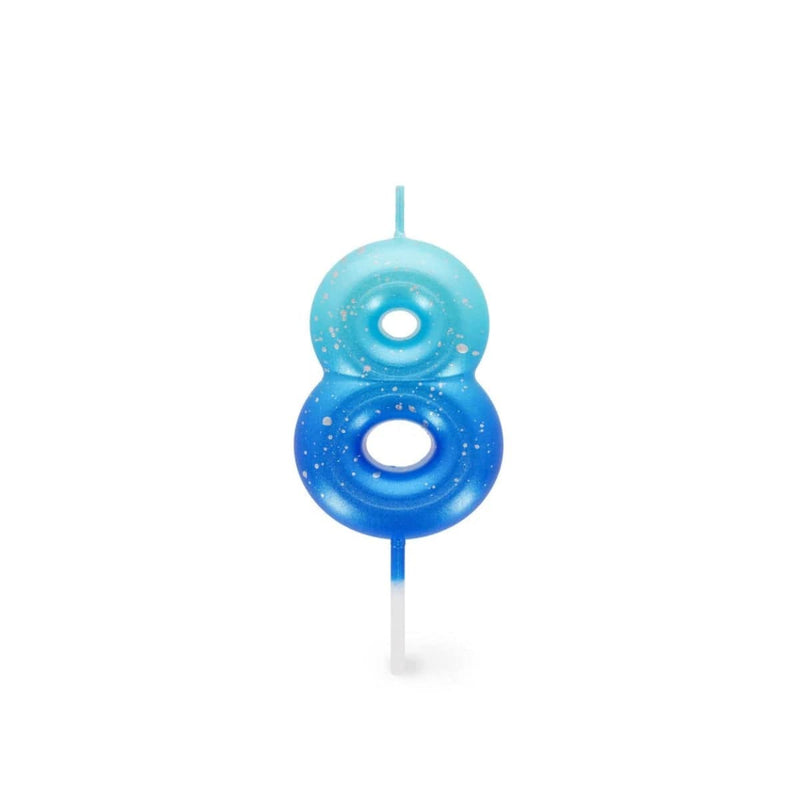 Legami HAPPY BIRTHDAY Verjaardags Taart kaars Cijfer 8, Blauw