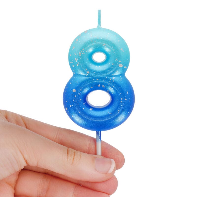 Legami HAPPY BIRTHDAY Verjaardags Taart kaars Cijfer 8, Blauw