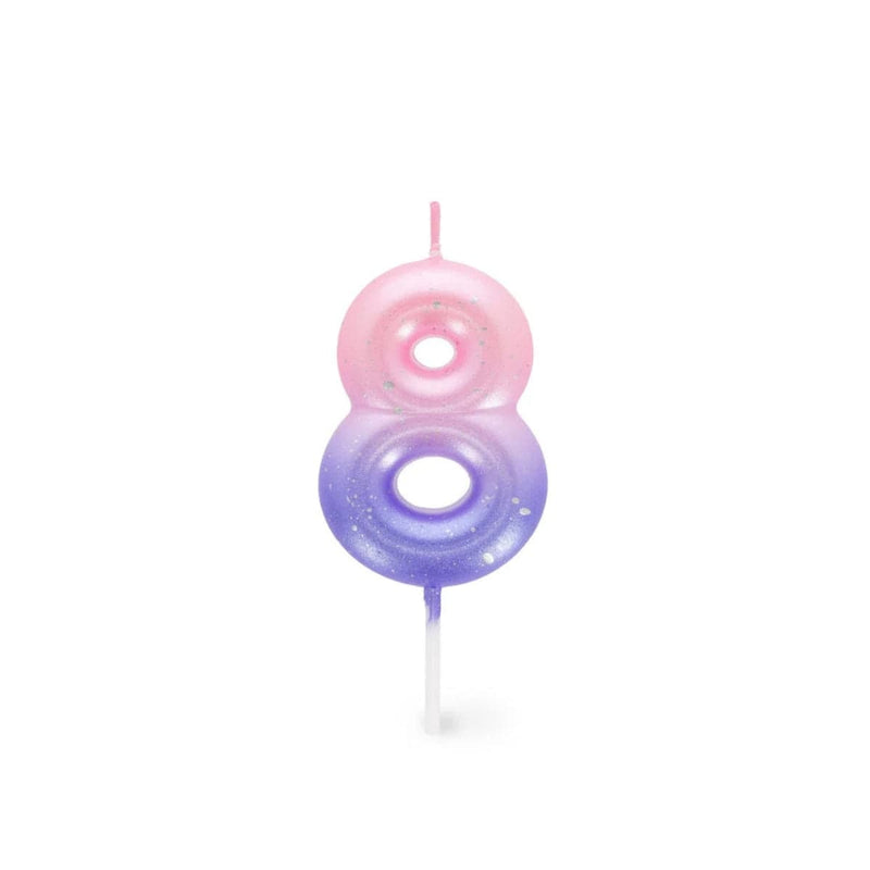 Legami HAPPY BIRTHDAY Verjaardags Taart kaars Cijfer 8, Roze
