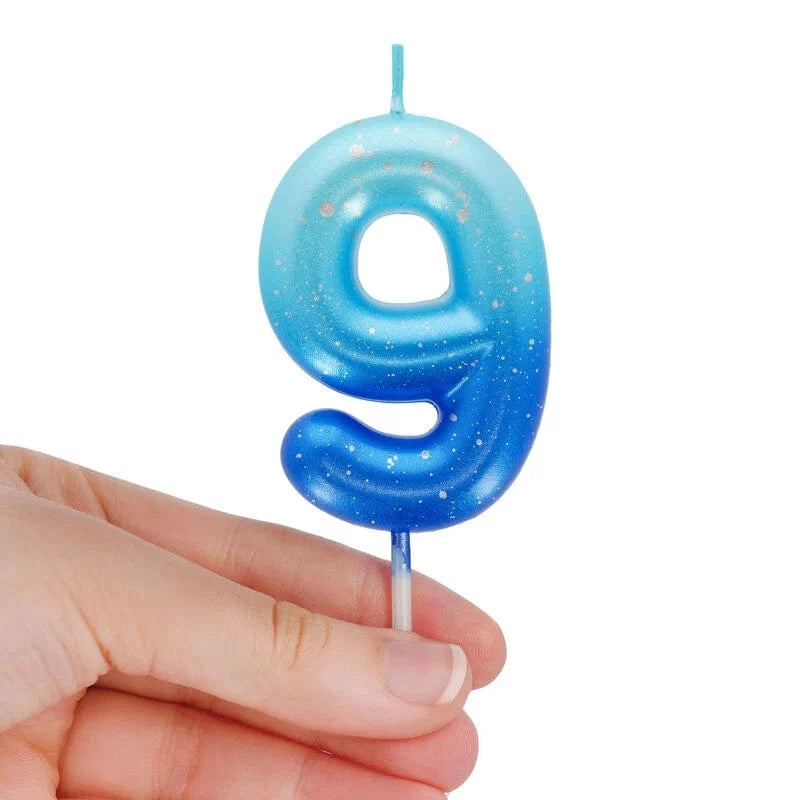 Legami HAPPY BIRTHDAY Verjaardags Taart kaars Cijfer 9, Blauw