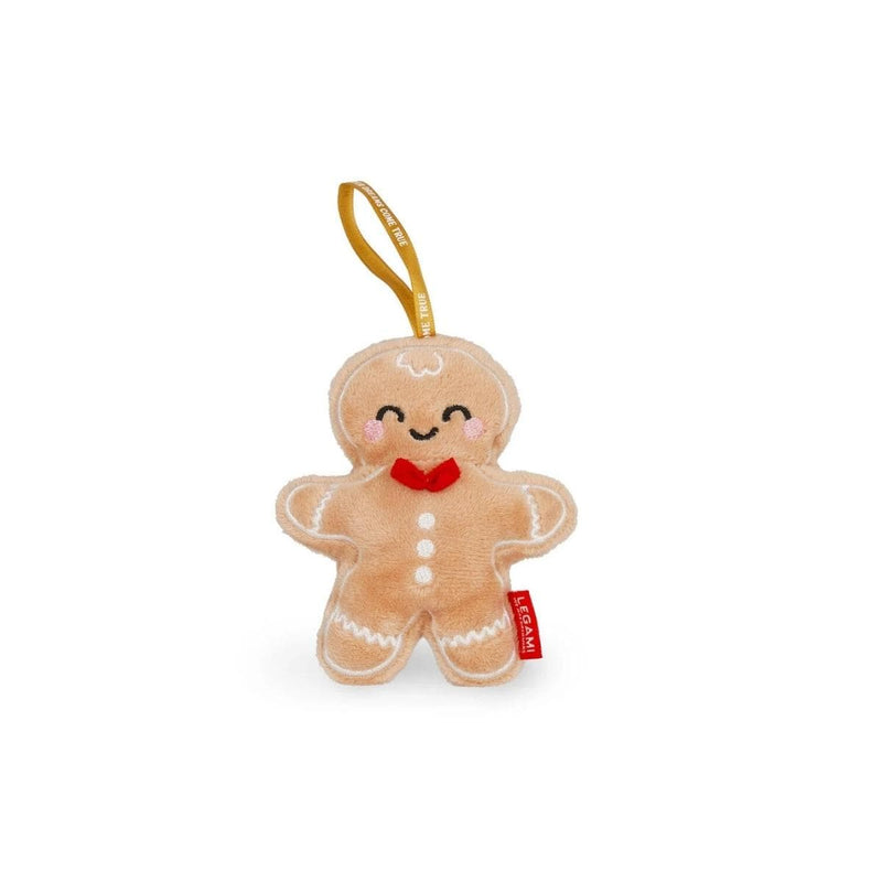 Legami HO HO HORNAMENTS Plushen Kerst hangdecoratie, Gingerbread