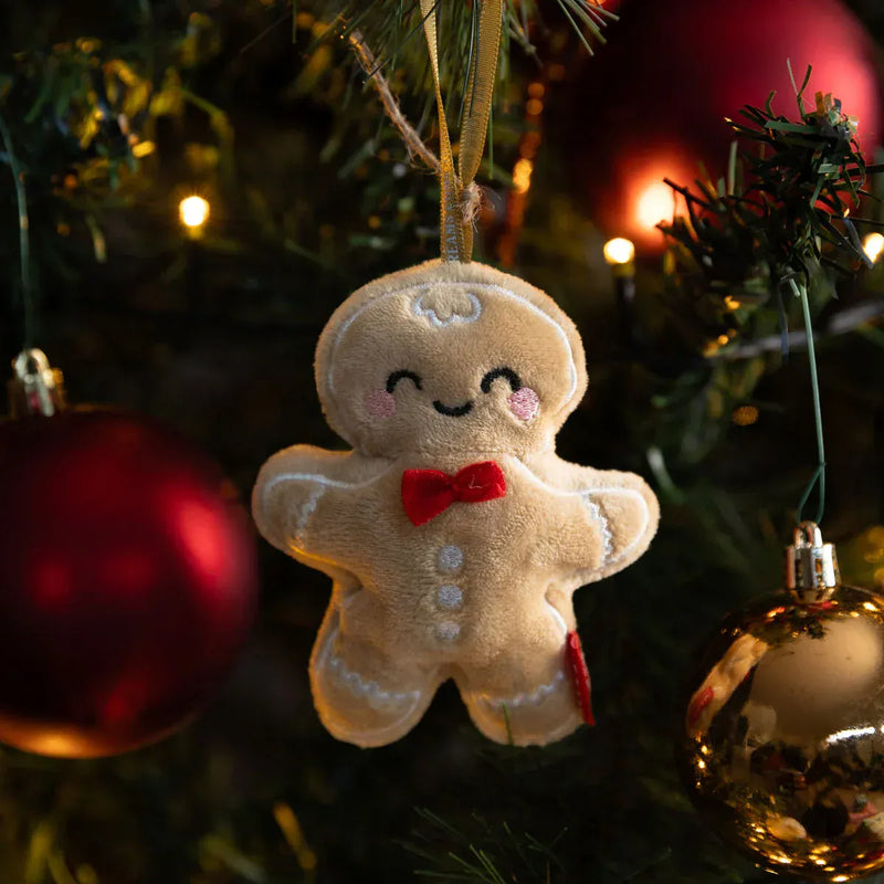 Legami HO HO HORNAMENTS Plushen Kerst hangdecoratie, Gingerbread