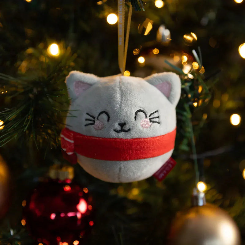 Legami HO HO HORNAMENTS Plushen Kerst hangdecoratie, Kitty