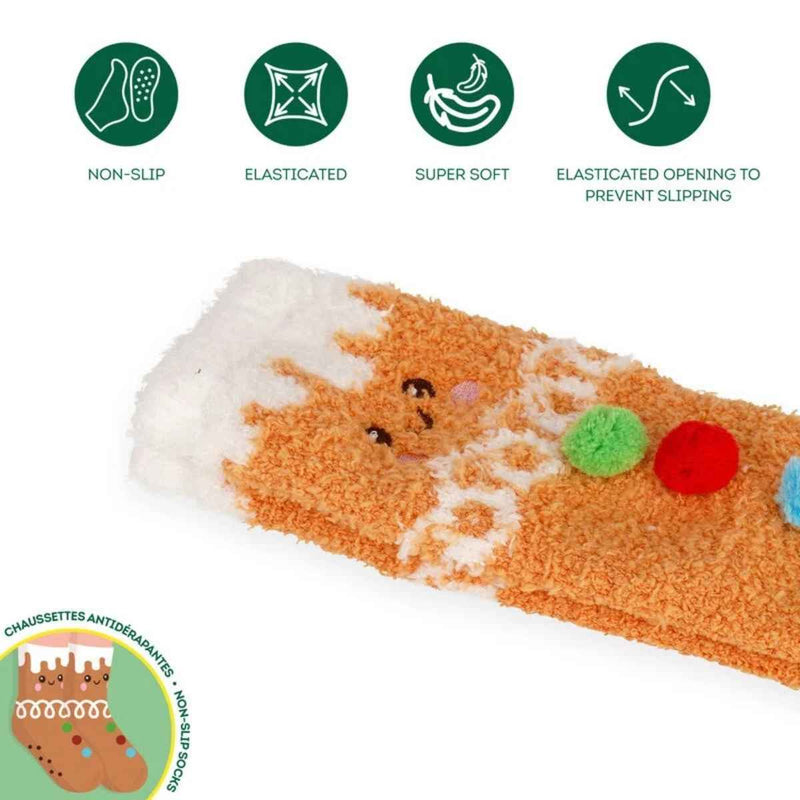 Legami IT'S A MATCH! Anti-slip Kerstsokken, Gingerbread