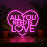 Legami IT'S A SIGN Neon Lamp, All you need is Love