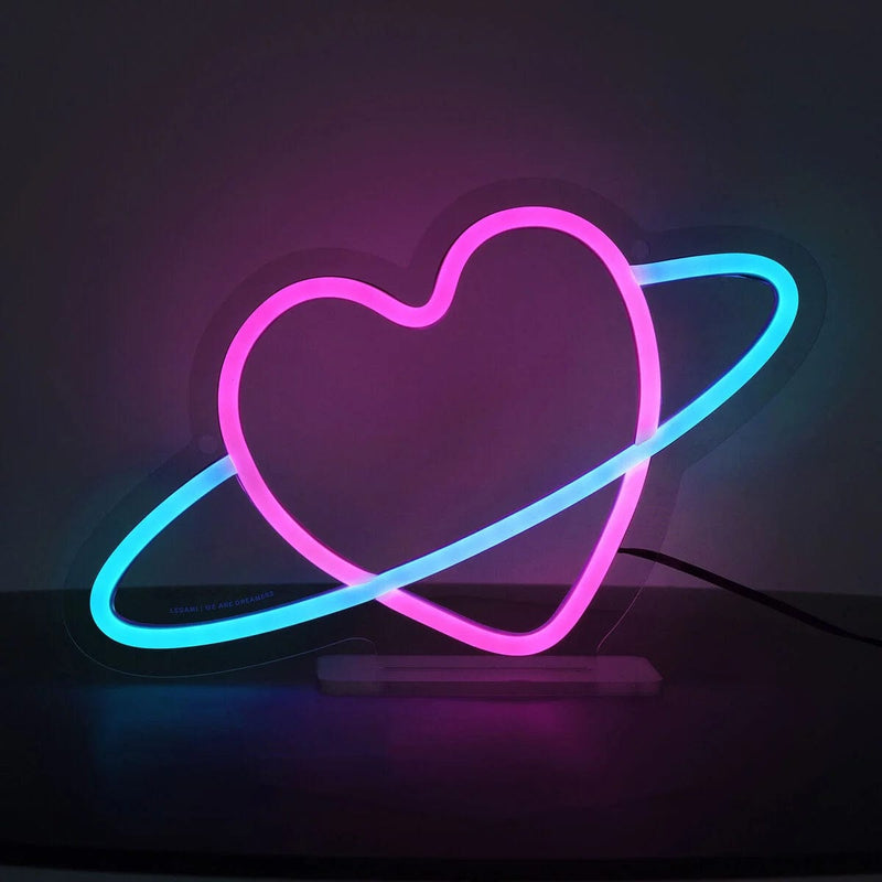 Legami IT'S A SIGN Neon Lamp, Planet Heart