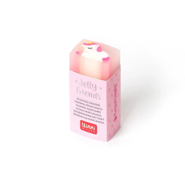 Legami JELLY FRIENDS Gom met Suikerspin geur, Unicorn