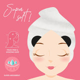 Legami LOVE MY HAIR Tulband Haarhanddoek, Panda