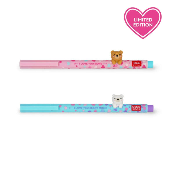 Legami LOVELY FRIENDS Gel Pen Set van 2, Beary in Love