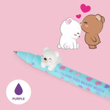 Legami LOVELY FRIENDS Gel Pen Set van 2, Beary in Love