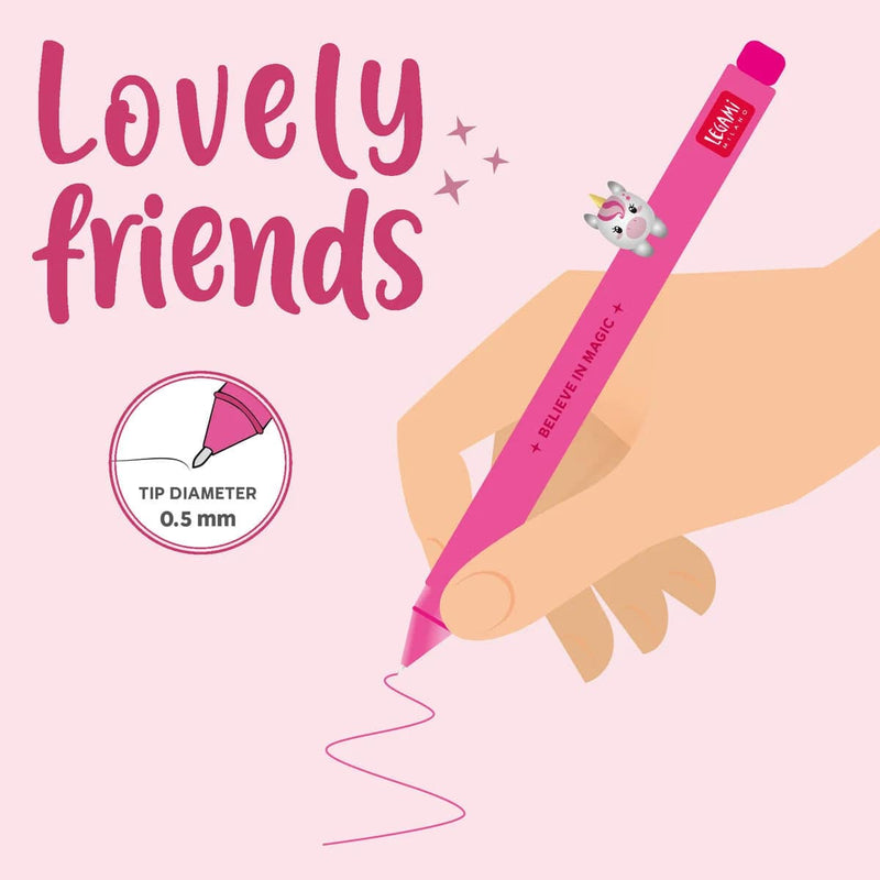 Legami LOVELY FRIENDS Gel Pen, Unicorn