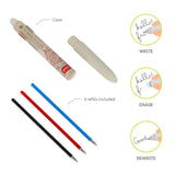 Legami MAKE MISTAKES Erasable Gel Pen met 3 kleuren, Travel