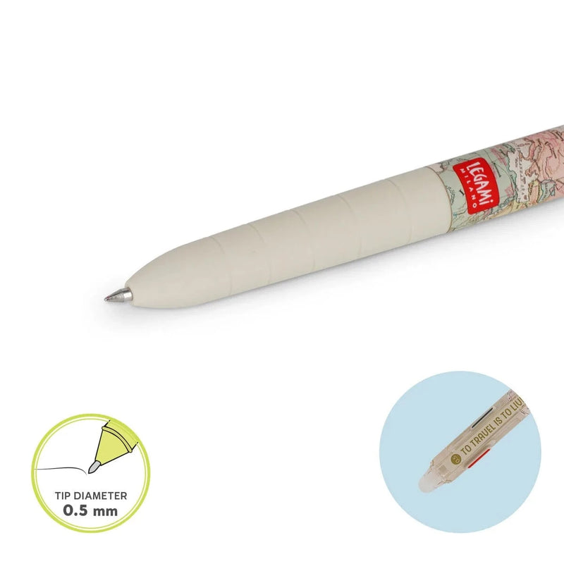 Legami MAKE MISTAKES Erasable Gel Pen met 3 kleuren, Travel