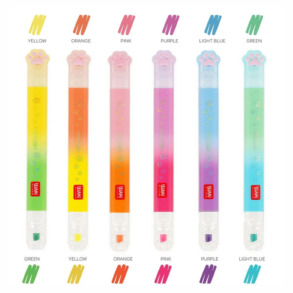 Legami MEOW Set van 6 duo Highlighters