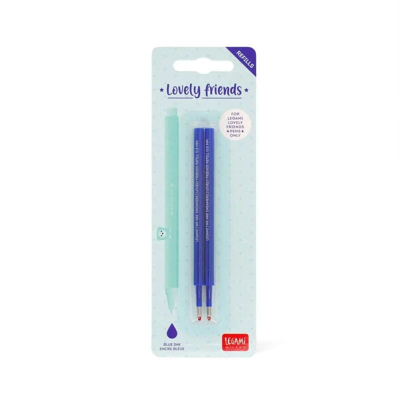 Legami Refill set van 2 voor Lovely Friends pen, Blauw