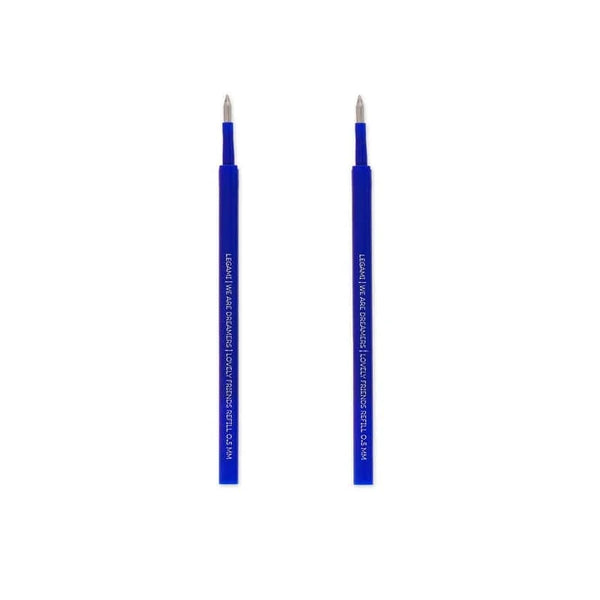 Legami Refill set van 2 voor Lovely Friends pen, Blauw