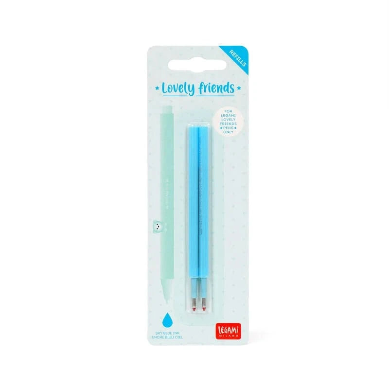 Legami Refill set van 2 voor Lovely Friends pen, Hemelsblauw