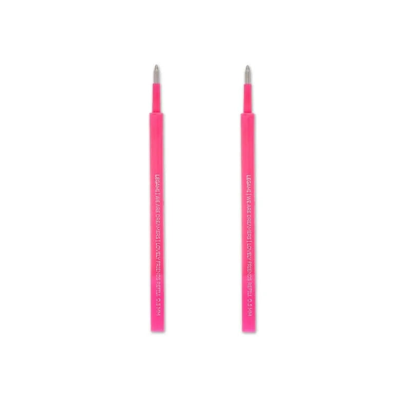 Legami Refill set van 2 voor Lovely Friends pen, Neon Roze