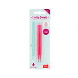 Legami Refill set van 2 voor Lovely Friends pen, Neon Roze