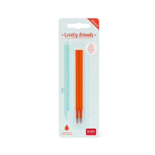 Legami Refill set van 2 voor Lovely Friends pen, Oranje