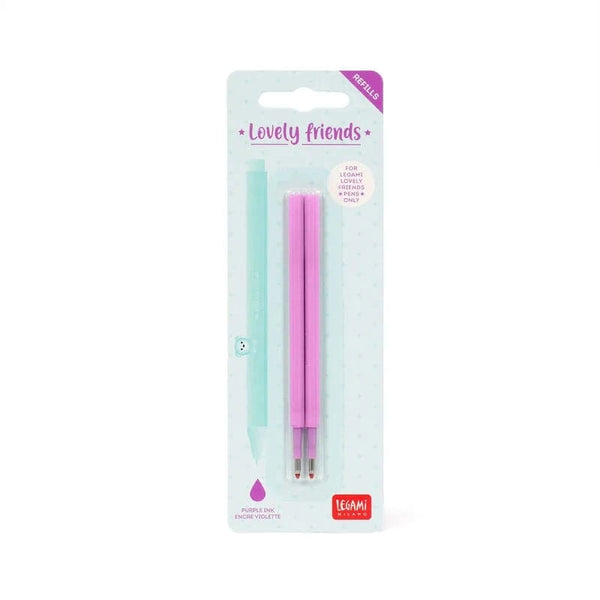 Legami Refill set van 2 voor Lovely Friends pen, Paars