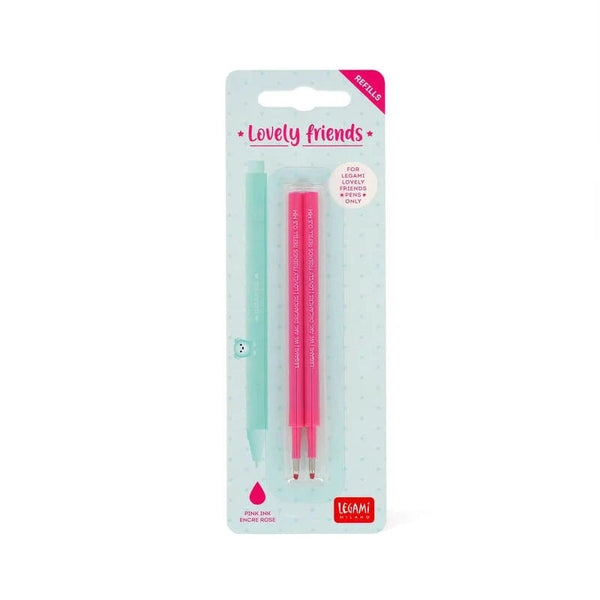 Legami Refill set van 2 voor Lovely Friends pen, Roze