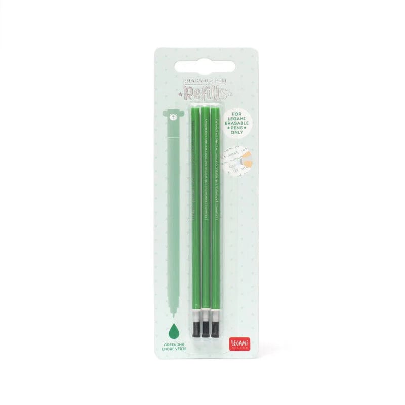 Legami Refill set van 3 voor Erasable Gel pen, Groen