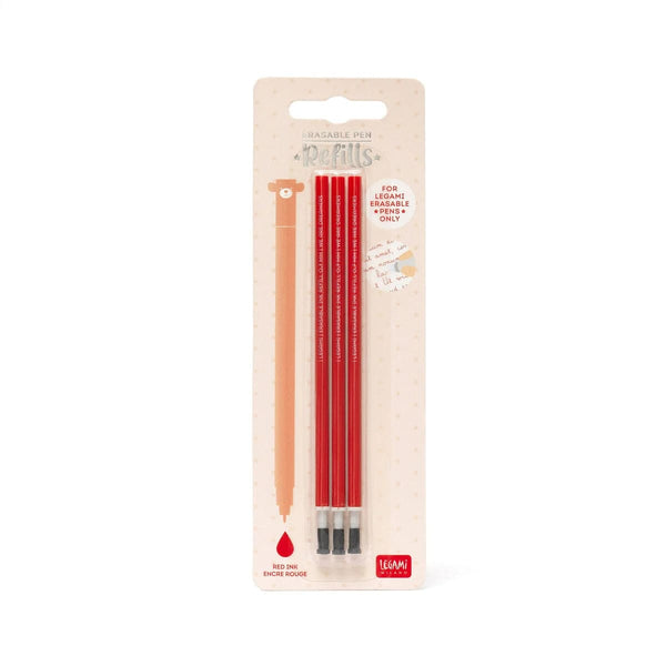 Legami Refill set van 3 voor Erasable Gel pen, Rood