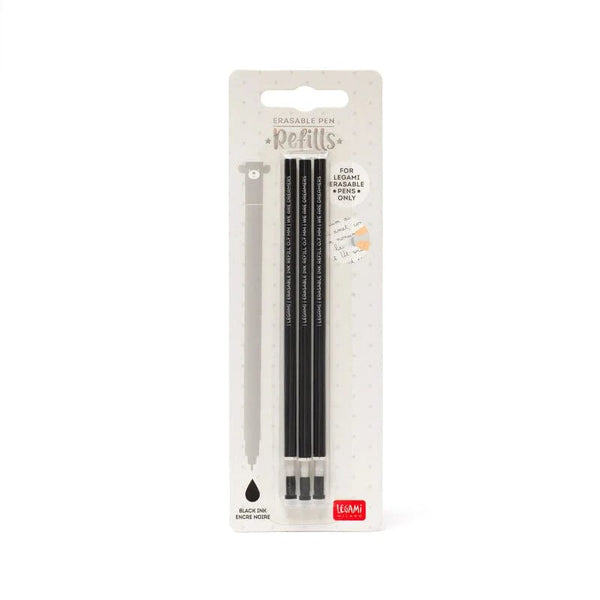 Legami Refill set van 3 voor Erasable Gel pen, Zwart