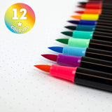 Legami Set van 12 Brush Markers, Bright