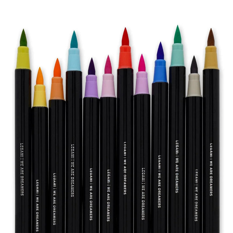 Legami Set van 12 Brush Markers, Pastel