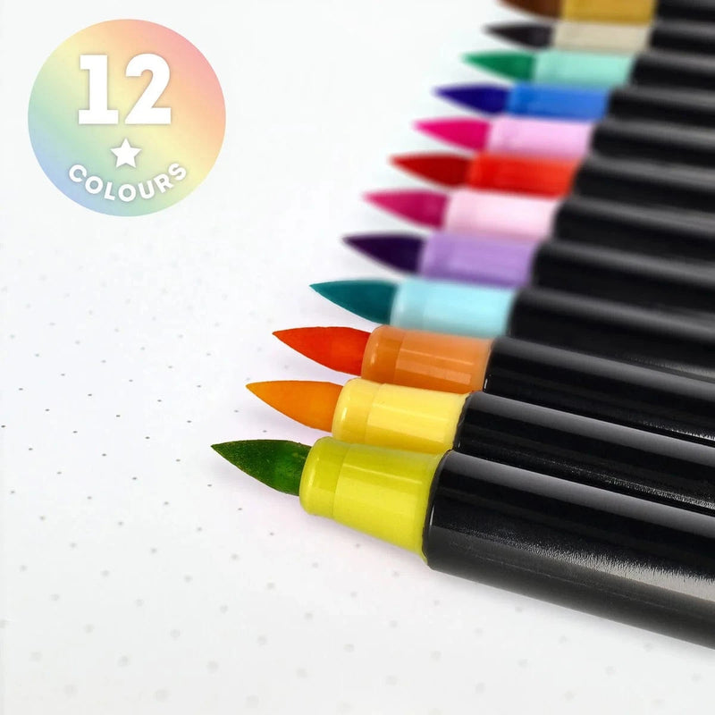 Legami Set van 12 Brush Markers, Pastel