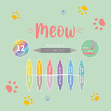 Legami Set van 6 duo Highlighters, Meow